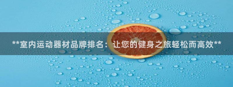 意昂3开户：**室内运动器材品牌排名：让您的健身之旅