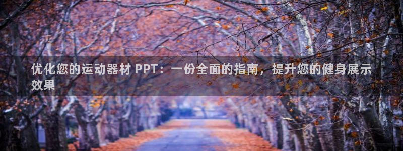 意昂3官方：优化您的运动器材 PPT：一份全面的指南