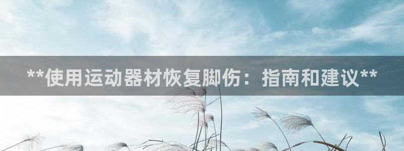 意昂3集团官网首页：**使用运动器材恢复脚伤：指南和