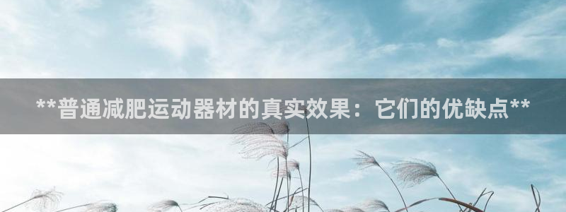 意昂体育3：**普通减肥运动器材的真实效果：它们的优