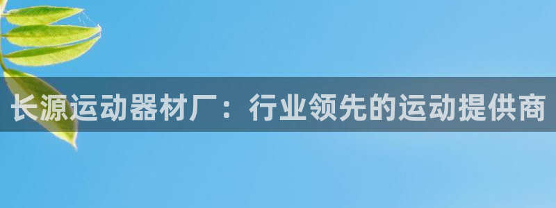 意昂体育3平台APP：长源运动器材厂：行业领先的运动