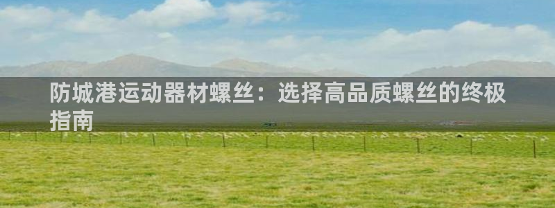 意昂体育3是干嘛的公司：防城港运动器材螺丝：选择高品