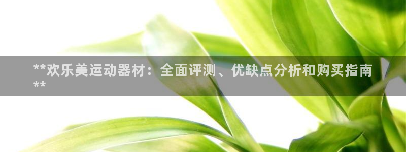 意昂3娱乐网站：**欢乐美运动器材：全面评测、优缺点